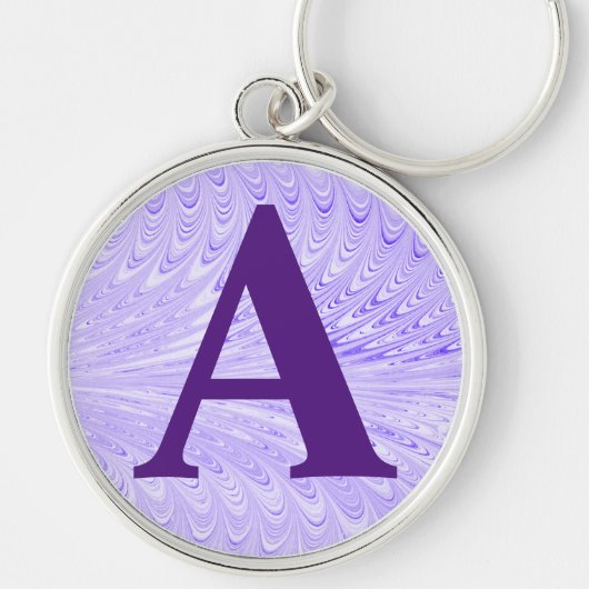 Victoriaans gemarmerd papier, aangepast Initiaal Sleutelhanger (Voorkant)