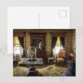Victoriaans gemeubileerde woonkamer briefkaart (Voorkant / Achterkant)