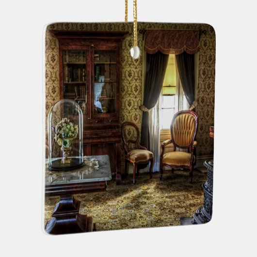 Victoriaans gemeubileerde woonkamer keramisch ornament (Rechts)