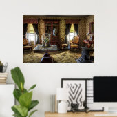 Victoriaans gemeubileerde woonkamer poster (Thuiskantoor)