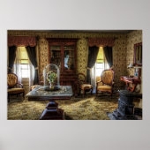Victoriaans gemeubileerde woonkamer poster (Voorkant)