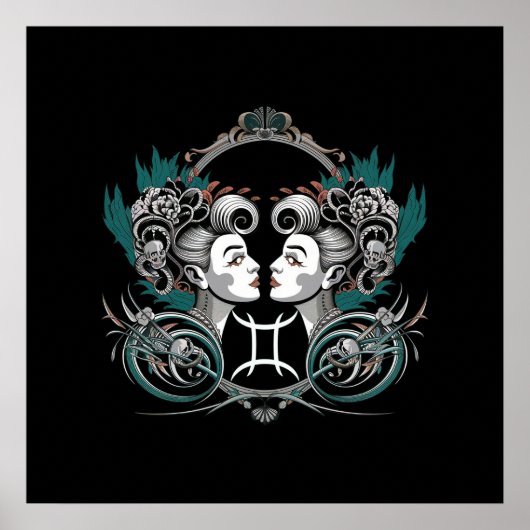 Victoriaans Gemini Gotisch Poster (Voorkant)