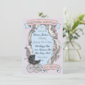 Victoriaans genderaspecten onthullen babyschoeisel kaart (Staand voorkant)