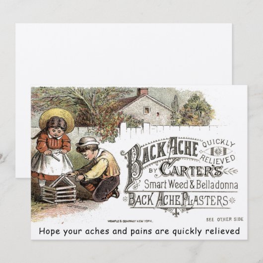  Victoriaans geneesmiddel krijgt een goede kaart S (Voorkant / Achterkant)