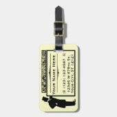  Victoriaans Gentleman Persoonlijke naam Bagagelabel (Voorkant verticaal)