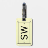  Victoriaans Gentleman Persoonlijke naam Bagagelabel (Achterkant verticaal)