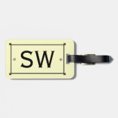  Victoriaans Gentleman Persoonlijke naam Bagagelabel (Achterkant horizontaal)