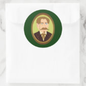 Victoriaans Gentleman Portrait Ronde Sticker (Tas)