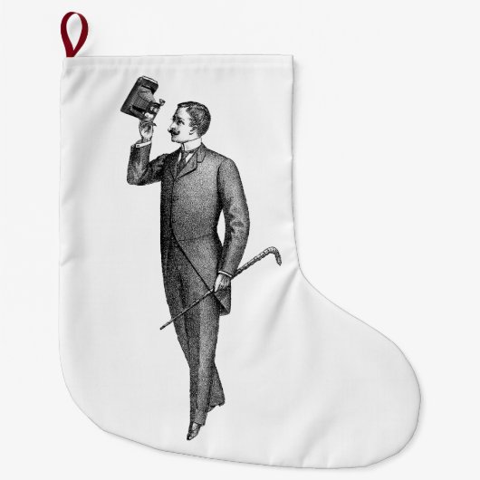 Victoriaans Gentleman Selfie Grote Kerstsok (Voorkant)