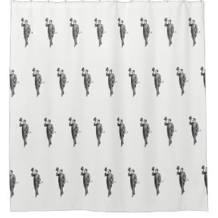 Victoriaans Gentleman Selfie Pattern Douchegordijn