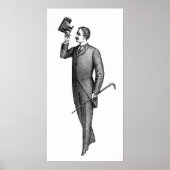 Victoriaans Gentleman Selfie Poster (Voorkant)