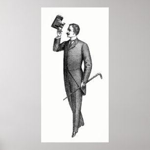 Victoriaans Gentleman Selfie Poster