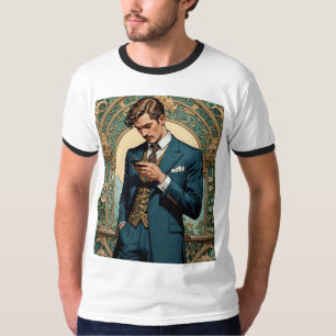 Victoriaans gentleman sms'en modern ironisch Shirt