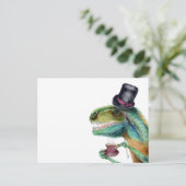 Victoriaans Gentleman Tyrannosaurus Rex Briefkaart (Staand voorkant)
