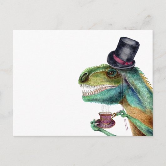 Victoriaans Gentleman Tyrannosaurus Rex Briefkaart (Voorkant)