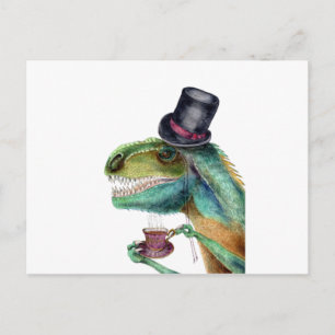 Victoriaans Gentleman Tyrannosaurus Rex Briefkaart