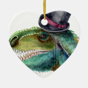Victoriaans Gentleman Tyrannosaurus Rex Keramisch Ornament