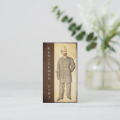 Victoriaans Gentlemen  Antiek Visitekaartje (Staand voorkant)