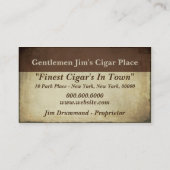 Victoriaans Gentlemen  Antiek Visitekaartje (Achterkant)