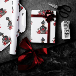 Victoriaans geurpotte Mode met Rozen Cadeaupapier