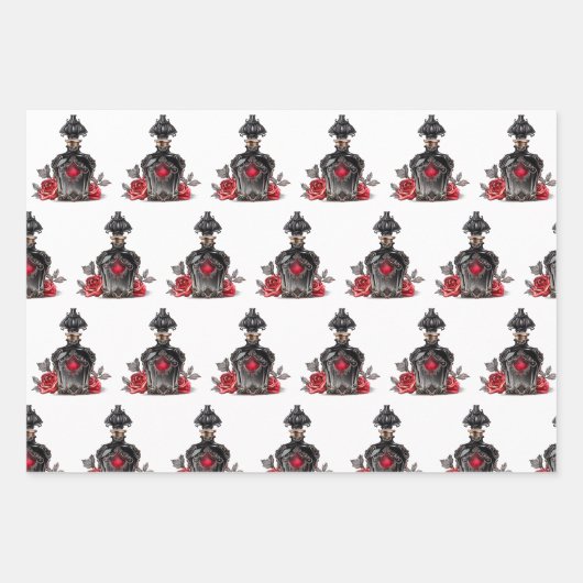 Victoriaans geurpotte Mode met Rozen Inpakpapier Vel (Voorkant)