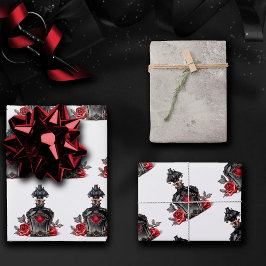 Victoriaans geurpotte Mode met Rozen Inpakpapier Vel