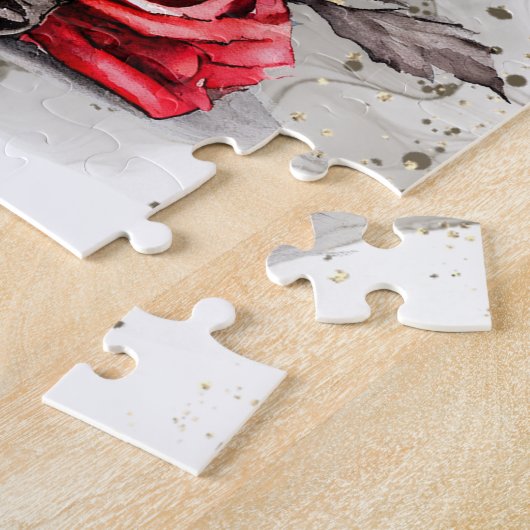 Victoriaans geurpotte Mode met Rozen Legpuzzel (Zijkant)