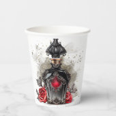 Victoriaans geurpotte Mode met Rozen Papieren Bekers (Voorkant)