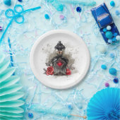 Victoriaans geurpotte Mode met Rozen Papieren Bordje (Feest)