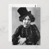 Victoriaans Geweid een vrouw die grappig gezicht m Briefkaart (Voorkant / Achterkant)