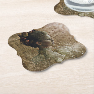 Victoriaans Ghost Lady-in-Waiting Kartonnen Onderzetters