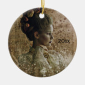 Victoriaans Ghost Lady-in-Waiting Keramisch Ornament (Voorkant)