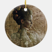 Victoriaans Ghost Lady-in-Waiting Keramisch Ornament (Achterkant)