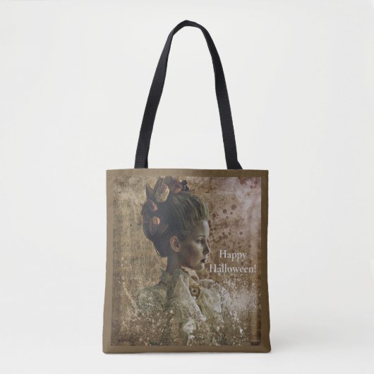Victoriaans Ghost Lady-in-Waiting Tote Bag (Voorkant)
