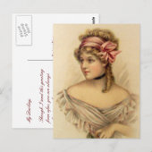 Victoriaans Gibson Girl Briefkaart (Voorkant / Achterkant)