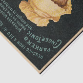 Victoriaans Ginger Tonic Ad Ephemera-vaartuig Tissuepapier (Detail)
