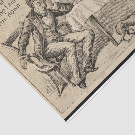 Victoriaans Ginger Tonic Poster en d-vaartuigen Tissuepapier (Detail)