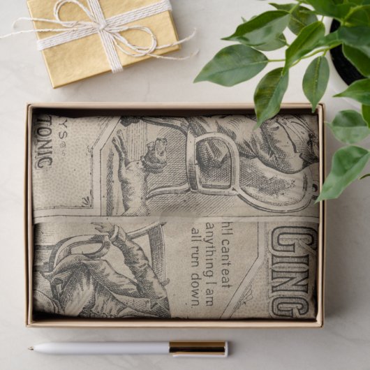 Victoriaans Ginger Tonic Poster en d-vaartuigen Tissuepapier (Geschenk)