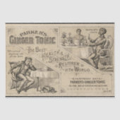 Victoriaans Ginger Tonic Poster en d-vaartuigen Tissuepapier (Voorkant)