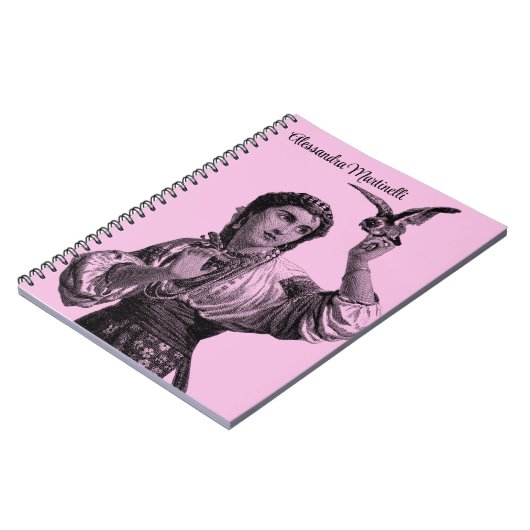 Victoriaans gips roze Notitieboek (Linkerzijde)