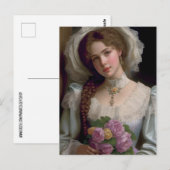 VICTORIAANS GIRL-BRIEFKAART BRIEFKAART (Voorkant / Achterkant)