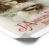 Victoriaans Girl Chocolate Snoep Adverteren Art Pr Poster (Hoek)