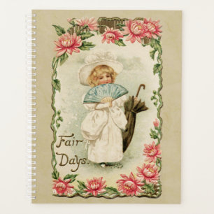 Victoriaans Girl Fair Days reproductie Planner