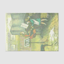 Victoriaans Girl's Musical duo-ontkoppeling Tissuepapier