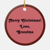 Victoriaans Glamour Girl met Red Rose Keramisch Ornament (Achterkant)