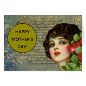 Victoriaans Glamour-meisje met Red Rose (Voorkant Horizontaal)