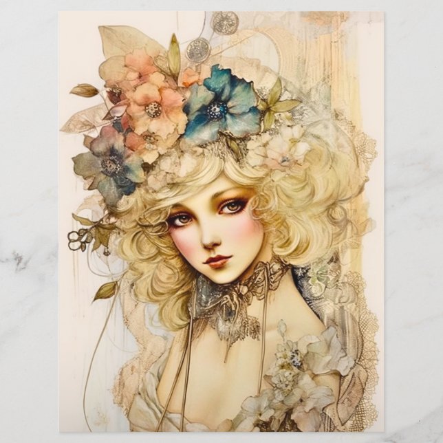 Victoriaans Glamour Scrapbook Papier (Voorkant)