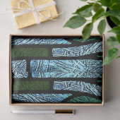 Victoriaans Glas-in-lood in Rijk Blauw Tissuepapier (Geschenk)