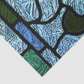 Victoriaans Glas-in-lood in Rijk Blauw Tissuepapier (Detail)