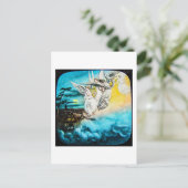 VICTORIAANS glazen magische lantaarn schuift de MA Briefkaart (Staand voorkant)